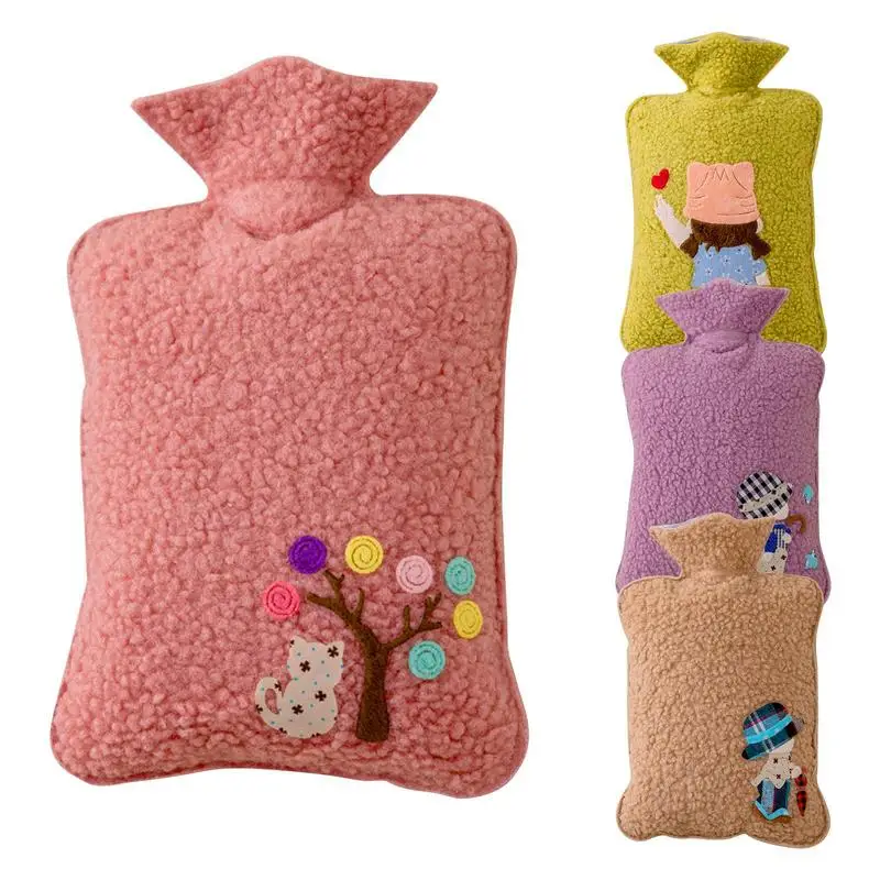 

Hot Water Bag 950ml/ 1300ml Hot Water Thick Rubber Bottle Winter Warm Hand Feet Heat Bag Temperature-Resistant Water Pouch