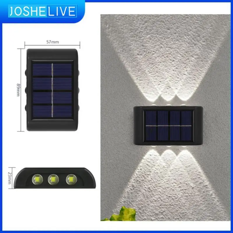 

4/6 Светодиодная лампа на солнечной батарее для сада, улицы, ландшафта, светодиодные фонари на солнечной батарее, подсветка вверх и вниз, наст...