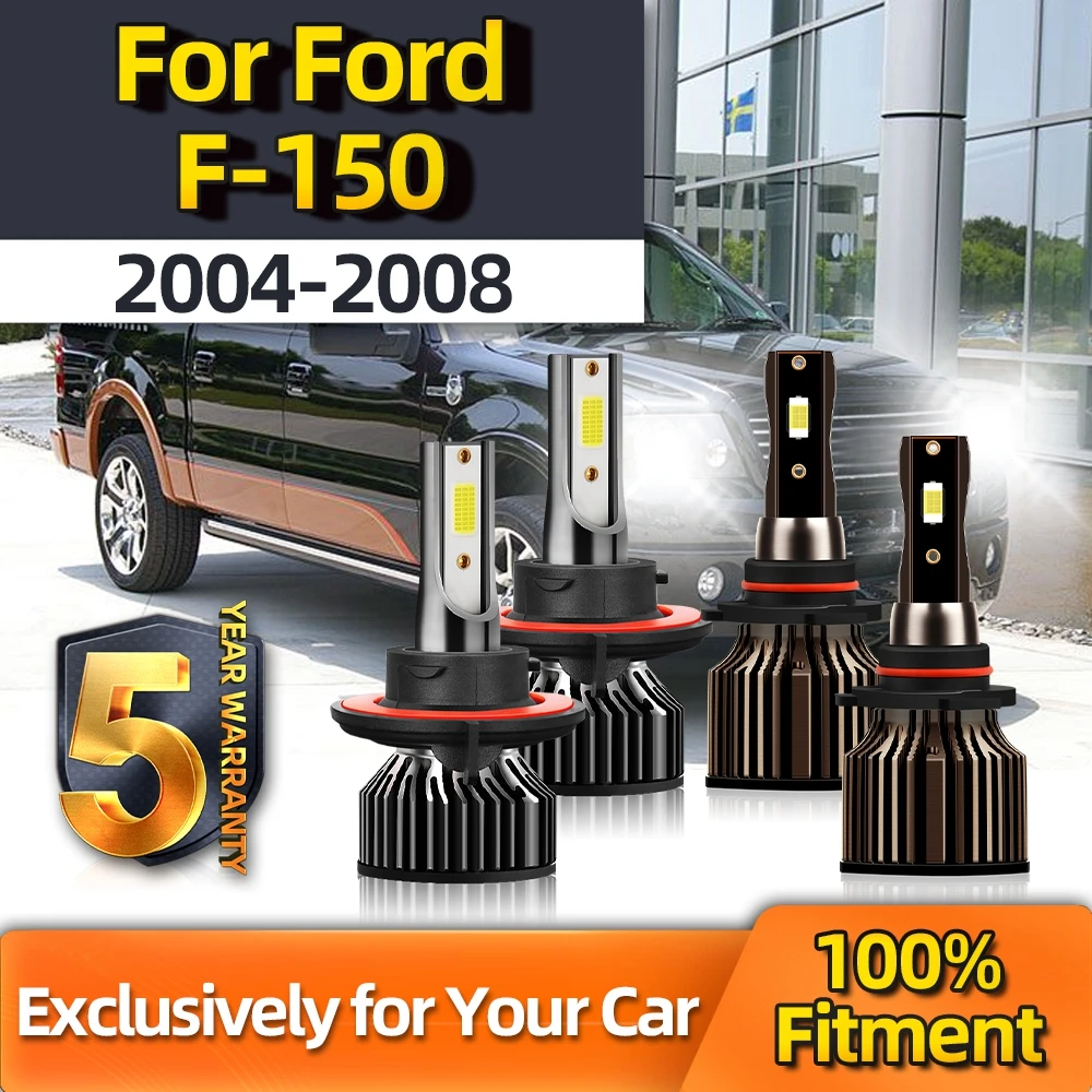 

Crossfox Plug-N-Play Bulbs 6x LED Headlight Low High 9140 Fog Lamp H13 20000LM Led For Ford F-150 2004 2005 2006 2007 2008