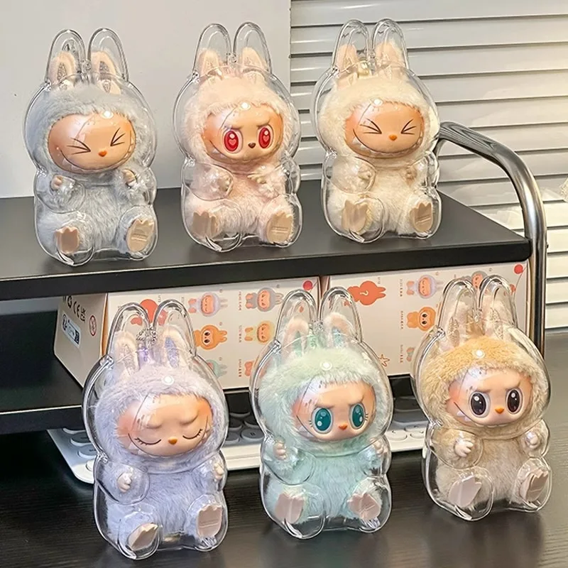 Для Labubu V2 защитный акриловый чехол для хранения прозрачный портативный