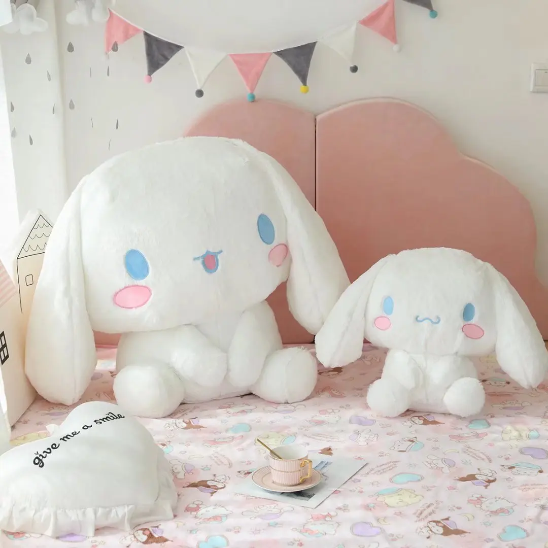 Фото Плюшевая игрушка Sanrio королевского размера, серия Cinnamoroll, набивная кукла в виде коричника, прикроватная подушка, большая подушка, подарок для... №4