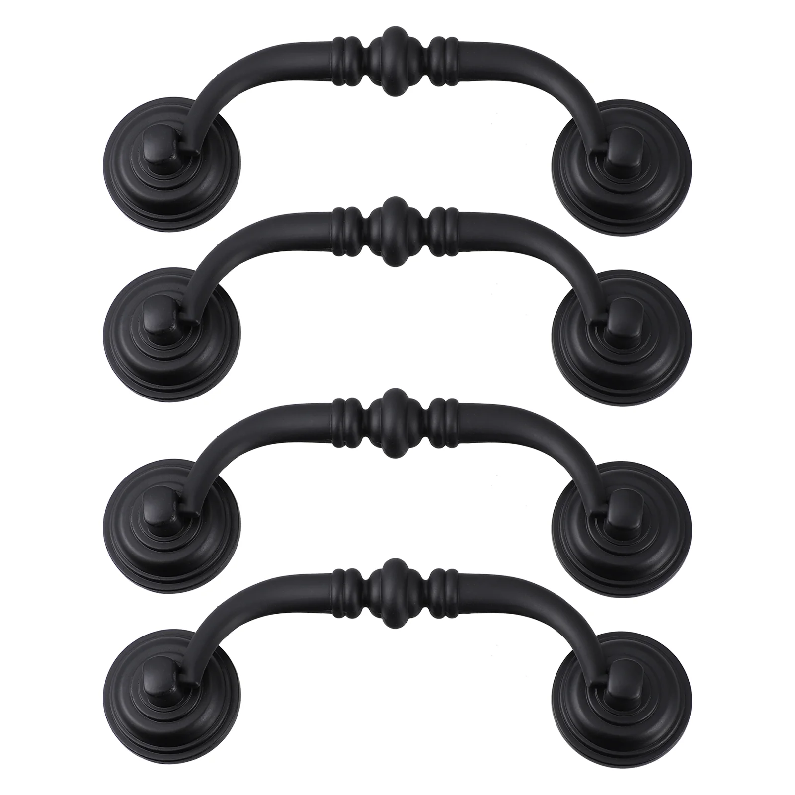 

Handle Furniture Accessories Alloy Pulls Drawer Knobs Door Handles Black Kitchen Cabinet