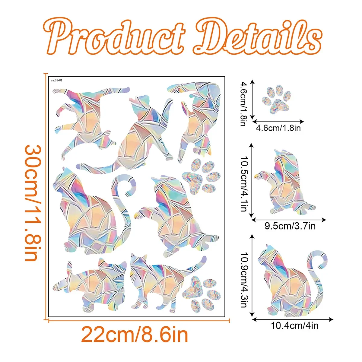 

Радужные наклейки на окно MOONBIFFY