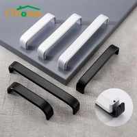 aluminum handles black 96 160mm cupboard drawer door knobs home wardrobe cabinet pulls simple furniture handle hardware