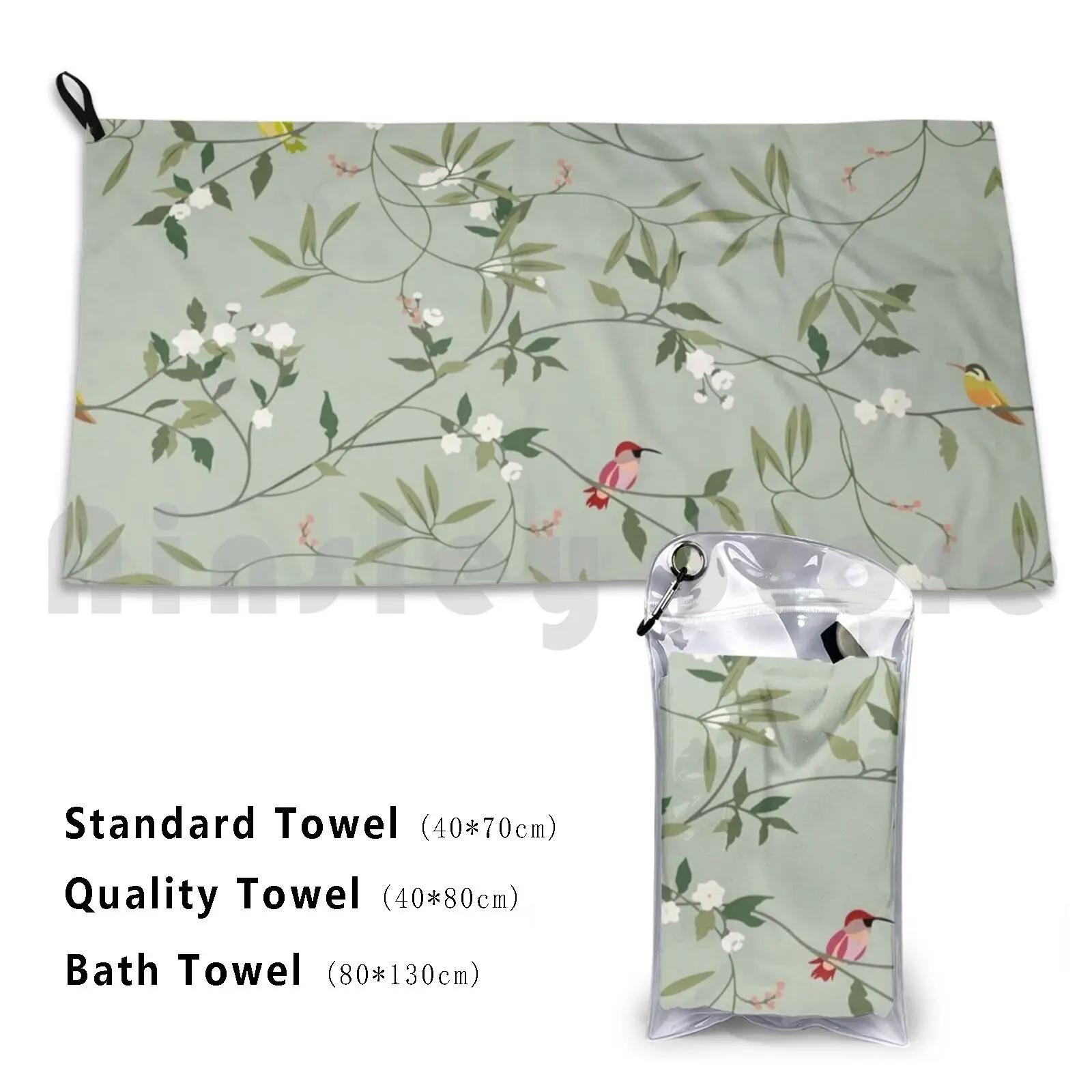 Bath Towel Hummingbird Birds Moon Spring Instragam Arizona Tea Bloom Long Tailed