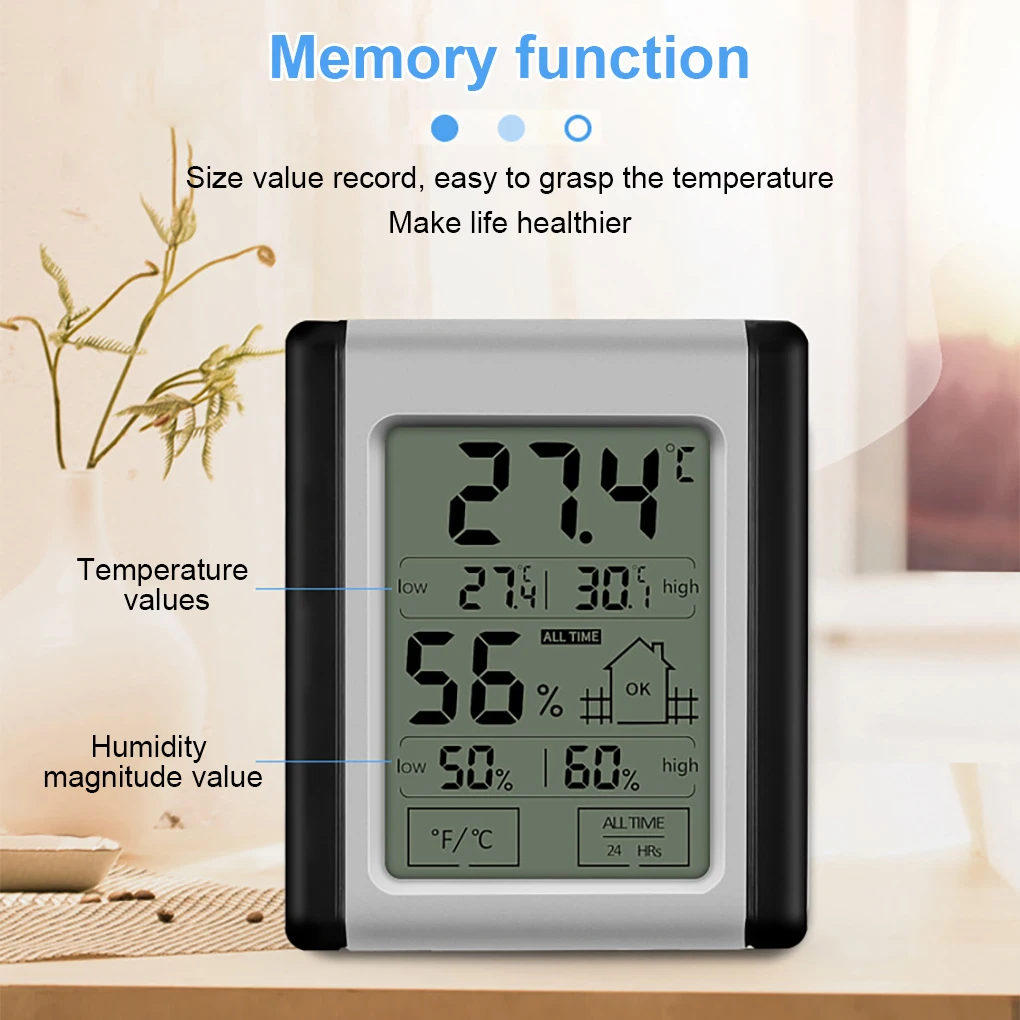 

LCD Weather Station Indoor Thermometer Temperature Humidity Household Nursery Greenhouse Accurate Display Sensor