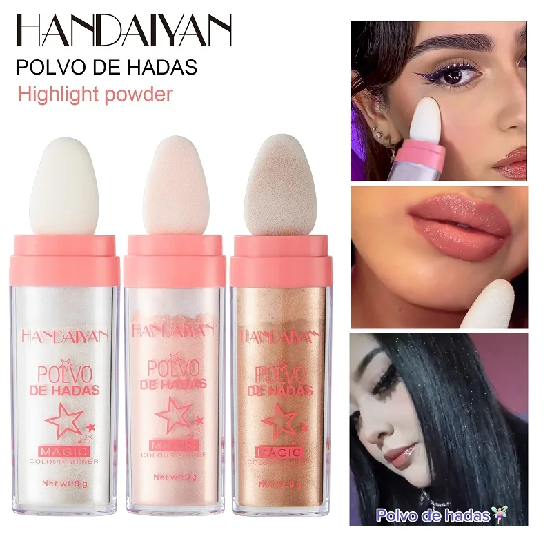 

Fairy Powder Highlighter Powder Shimmer Contour Blush Powder Makeup White Moonlight Hree-Dimensional Repairing Blush Face Body
