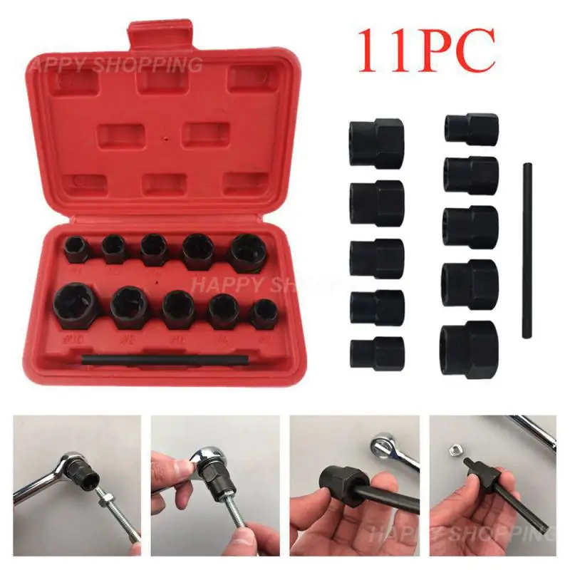 

3/8" Nut Extractor Damaged Nut Remover Nut Removal Sockets Screw Extractor Household Socket Set Hand Tools Mechanic Tools