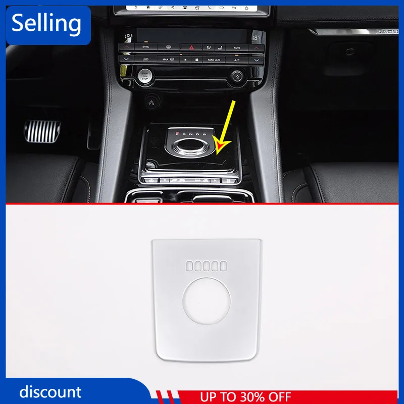 

1 Pcs Car Interior Gear Shift Panel Cover Trim ABS Silver For Jaguar F-PACE XEL XFL X761 Car Accessories fast ship