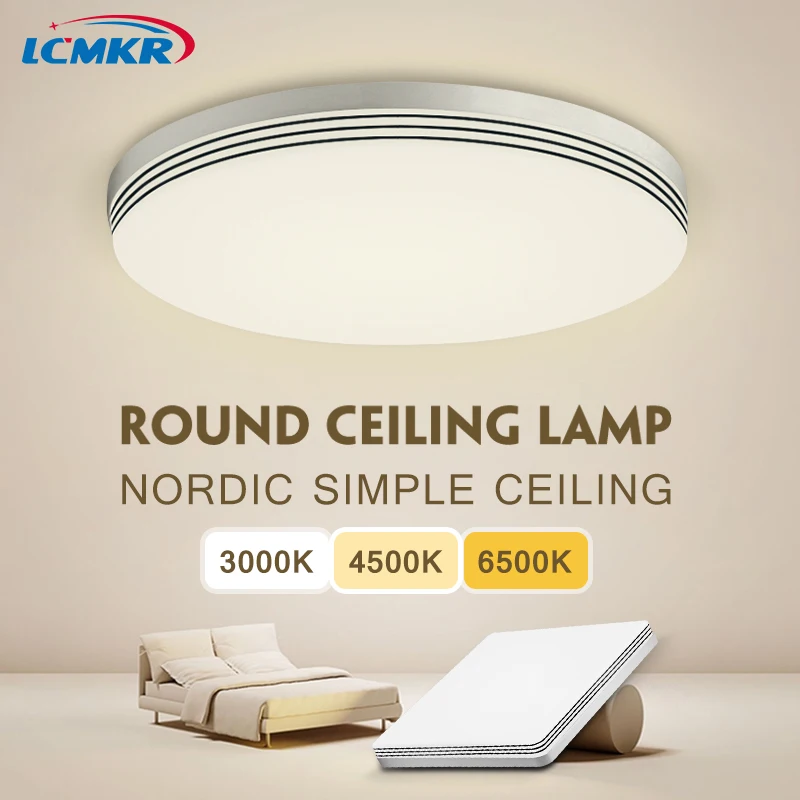 Светодиодные потолочные светильники в скандинавском стиле круглые/Квадратные