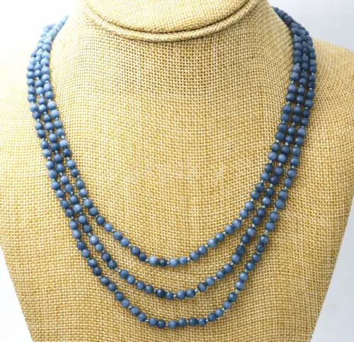 

Dark Gray Brazilian natural aquamarine faceted Gems beads necklace 17-19"