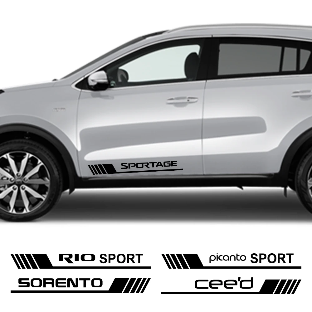 Автомобильная боковая наклейка для Kia Sportage Rio Picanto Sorento Ceed Optima Soul Forte Cadenza K9