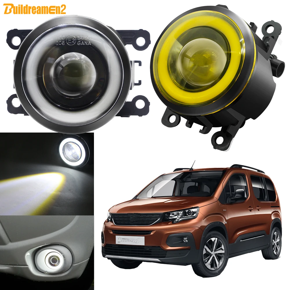 2 X ангельские глазки, противотуманные передние фонари для автомобиля, противотуманные дневные ходовые огни COB DRL для Peugeot повторяющих модель 1,2 PureTech 110 2018 2019 2020