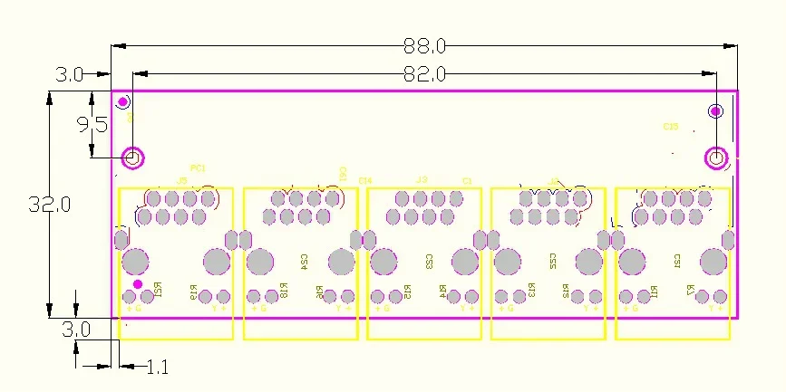 Неуправляемый 5-портовый модуль промышленного коммутатора Ethernet 10/100M плата PCBA