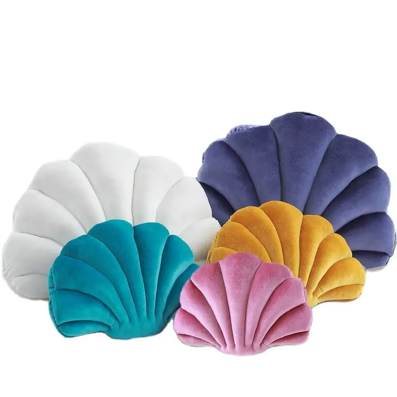 

Fairy Home Luxury Decor Shell Pillow princess's Fantastic Velvet Pillow Sea Shell Home Decor Bed Sofa Cushion Decoration Gift