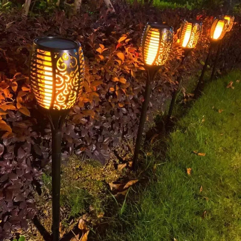 

Flickering 12 LED Landscape Lawn Lamp Path Lighting Torch Outdoor Waterproof IP65 Garden Decoration Solar Flame Torch Light