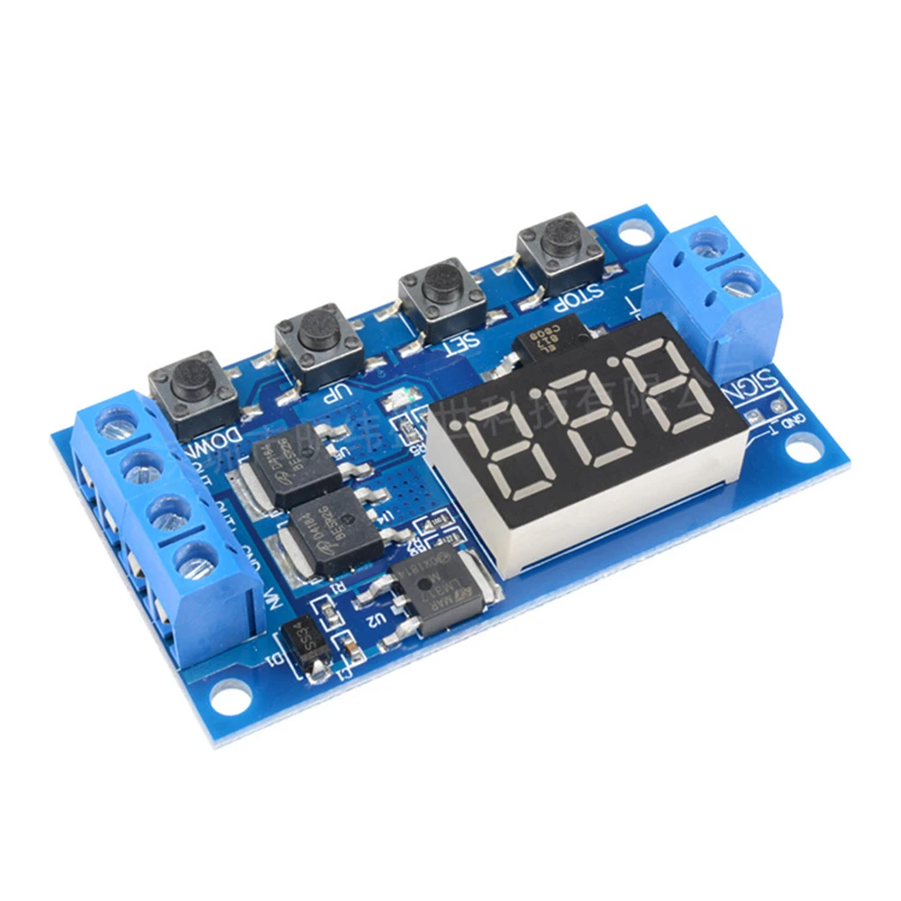 

DC 5V-30V Dual MOS Time Delay Relay High Level Trigger LED Digital Display Cycle Time Timer Delay Switch Circuit 12V 24V 0-999