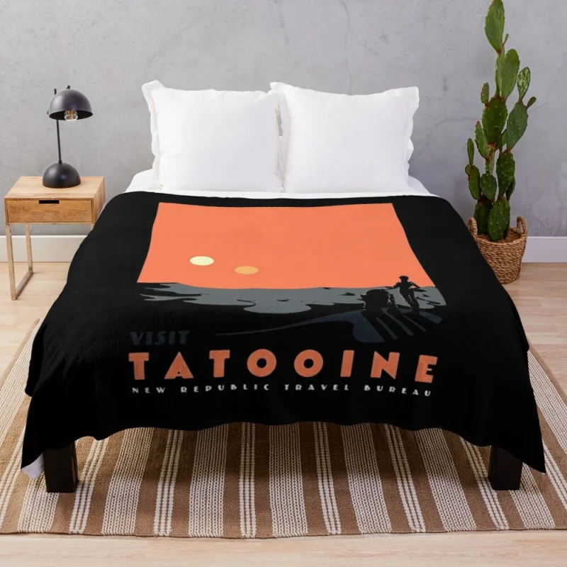 

Visit Tatooine Throw Blanket Fluffy Blanket 3D Blanket Soft