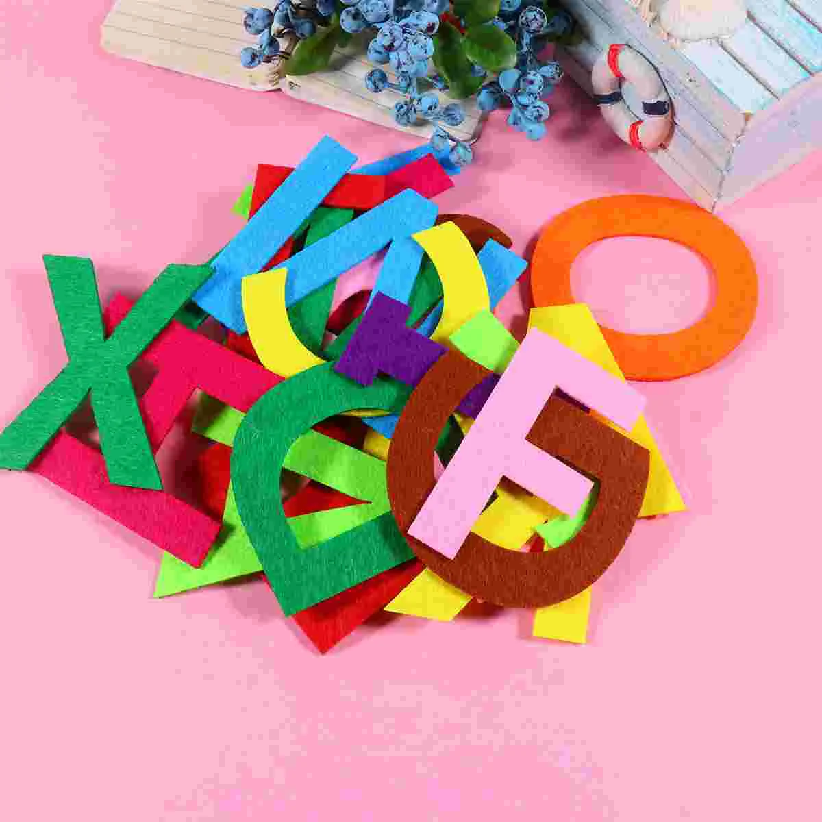 

52pcs Christmas Decor Colorful Felt Alphabet Letters Patches DIY Sewing Alphabet Applique Sticker Crafts Non- woven Fabric