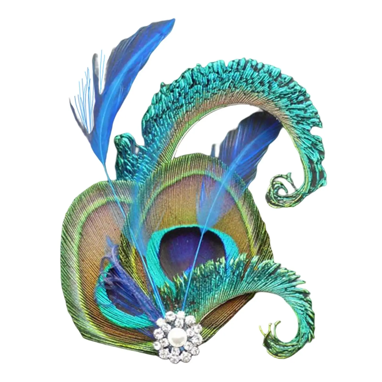 

Feather Hairclip Headdress Hairpin Props Headpiece for Applique Performances