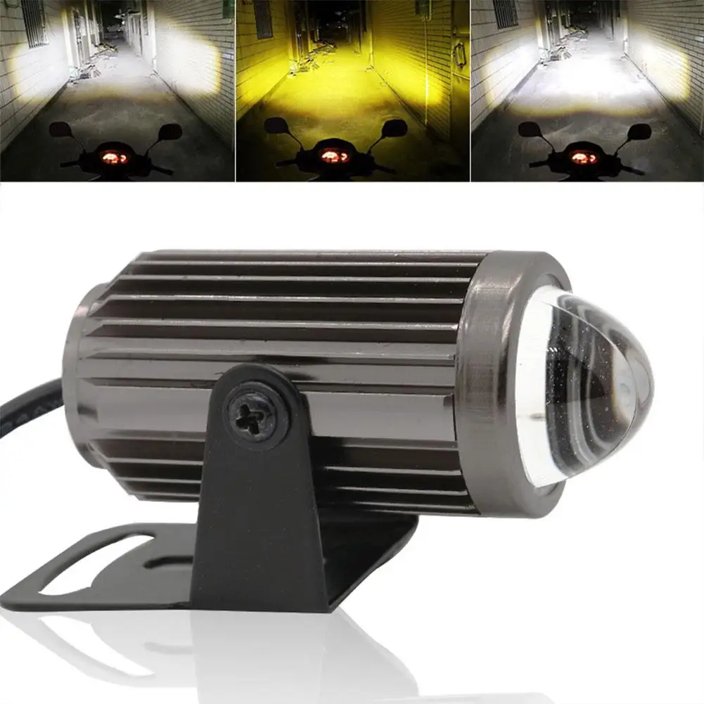 

1pc External Spotlight Led Headlight Front Lamp Fog Driving Light Clamp Holder Motorbike Headlight