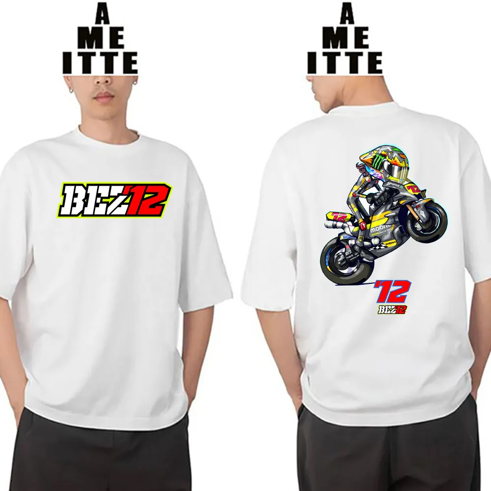 AMEITTE Marco Bezzecchi 72 Bez Pilo GP Race Riding футболка мужская белая из полиэстера и спандекса