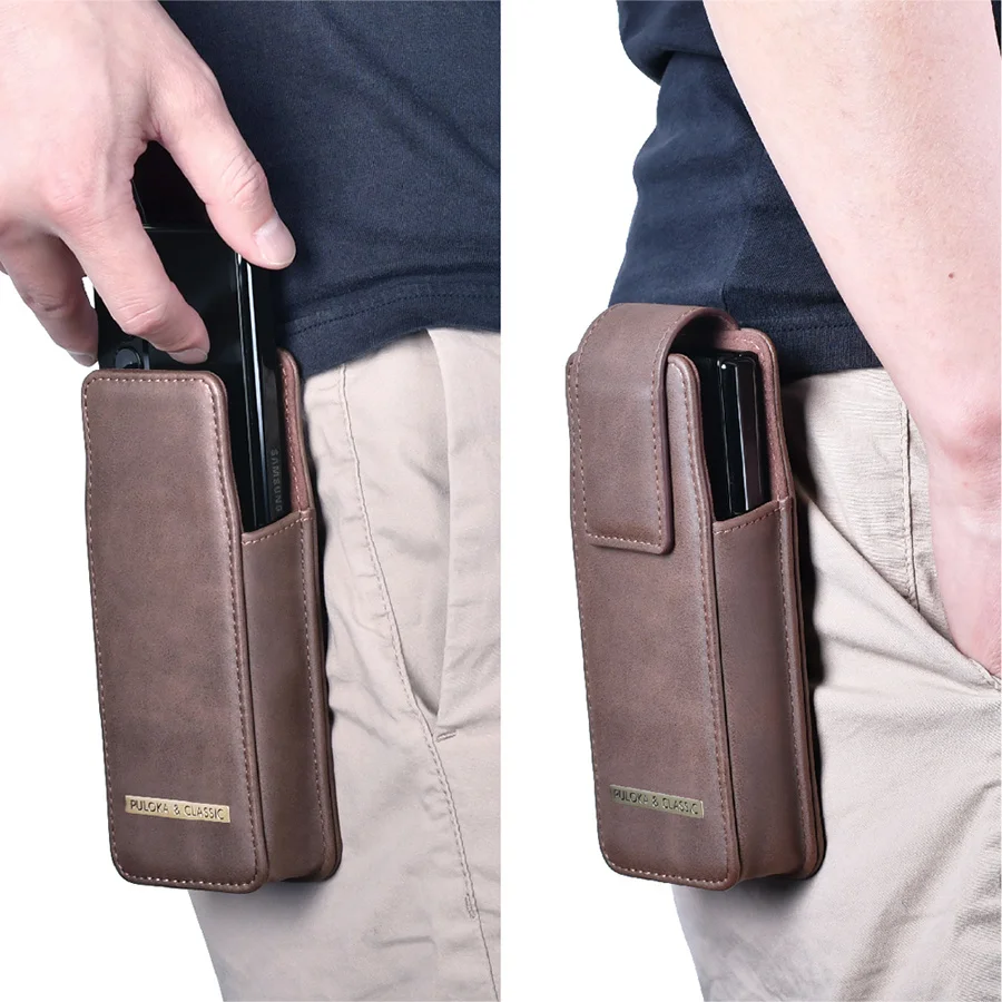 

For Samsung Galaxy Z Fold 4 3 2 5G Pouch Belt Clip Holster Flip Case For Galaxy Z Fold 4 5g Waist Bag Leather Phone Bag Brand