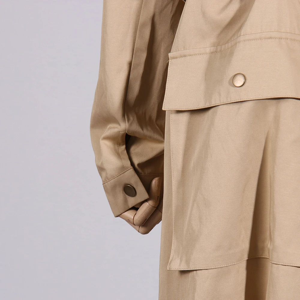 VGH свободный лоскутный шикарный плащ на пуговицах для женщин с лацканами и