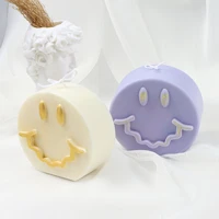 handmade candle mold diy scented candle making supplies smiley silicone scented candle mold cake tools resin mould