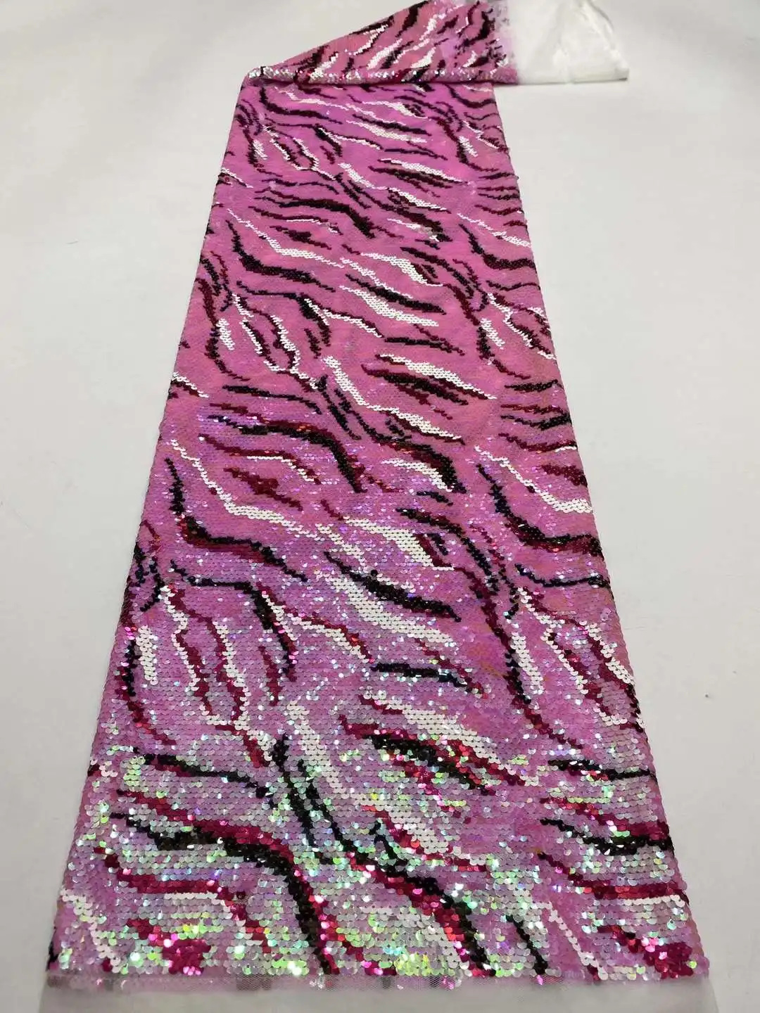 Роскошная нигерийская Тюлевая кружевная ткань с блестками 2024 вышивка