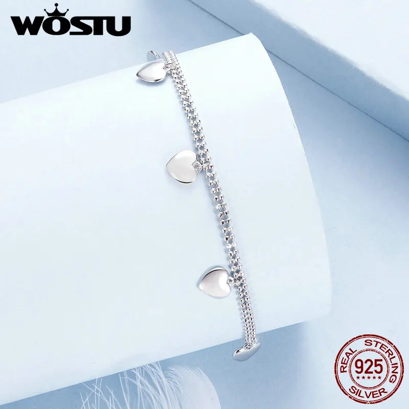 Женский двухслойный браслет из бисера под серебро