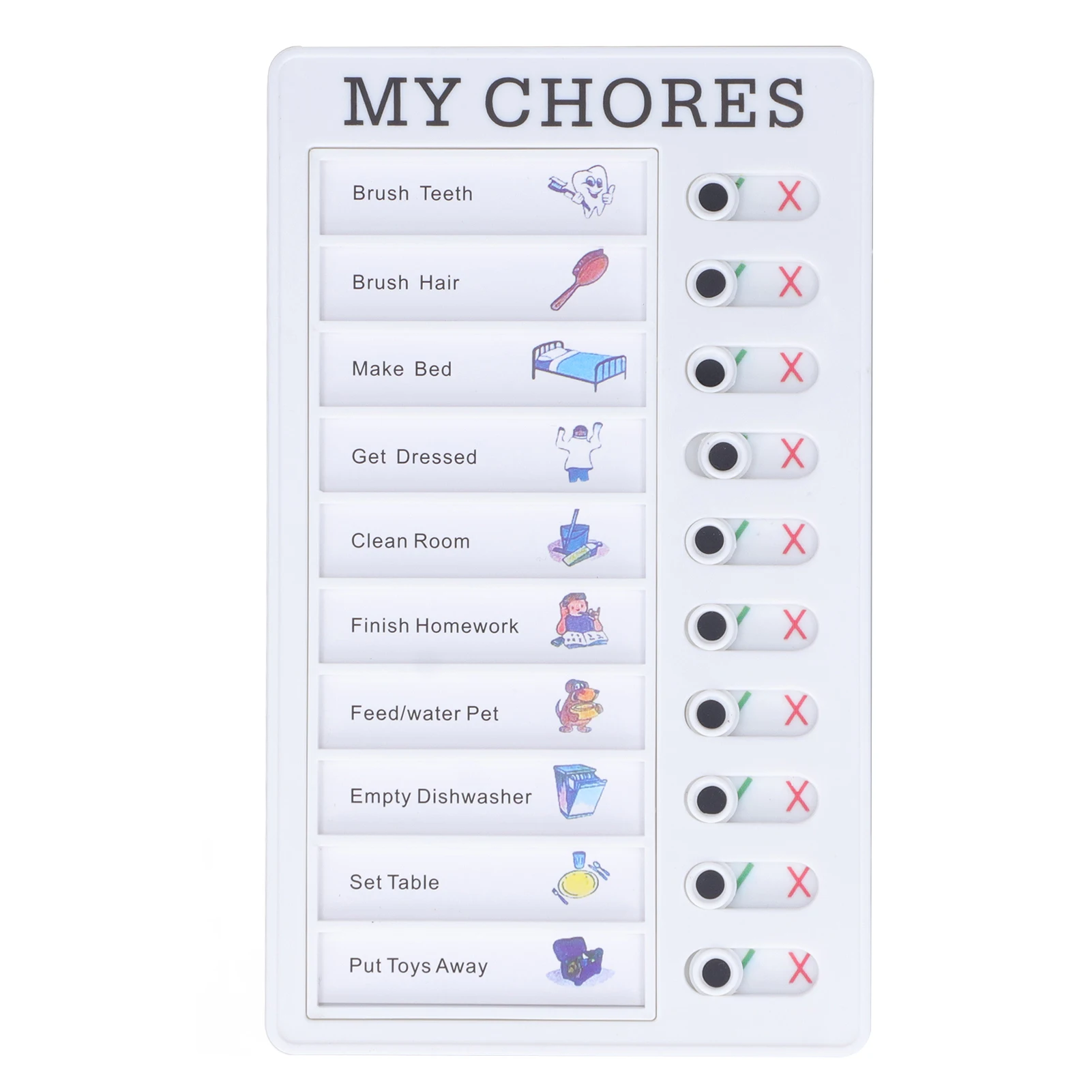 

"Detachable Kids Chore Chart - Portable PVC Message Board for Planning and Learning - Feel Comfortable!"