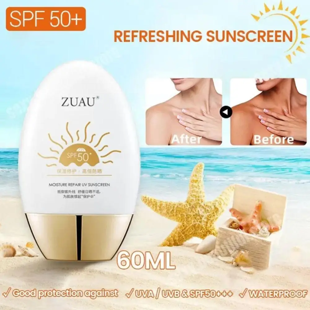 

SPF50+ Sunscreen Cream Long-lasting Sun Protection For Men And Women Moisturizing Whitening Waterproof Refreshing Skin Care Z1G9