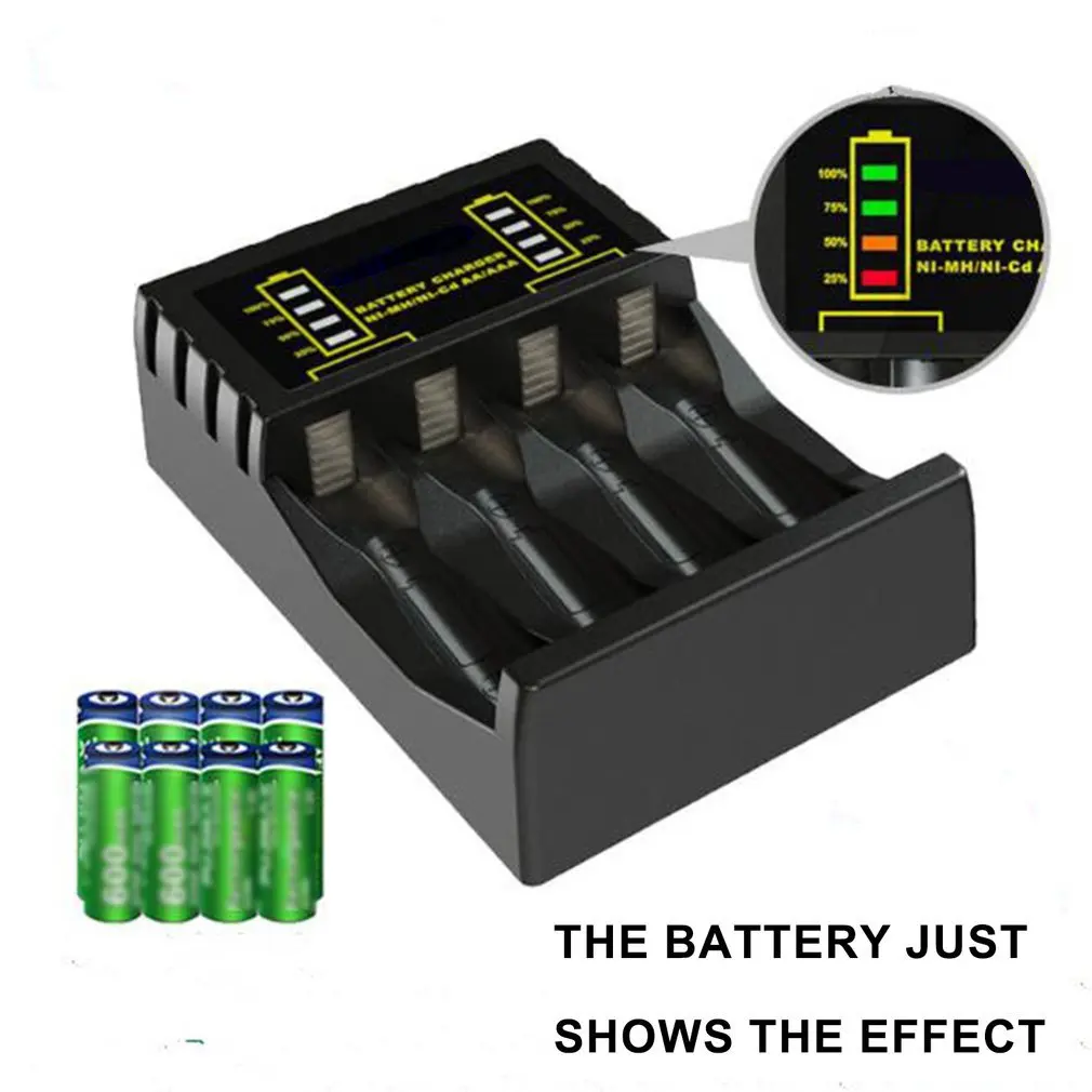 

4 Slots Electric Battery Charger Intelligent Fast LED Indicator USB Charger For AA/AAA Ni-MH/Ni-Cd Rechargeable Battery