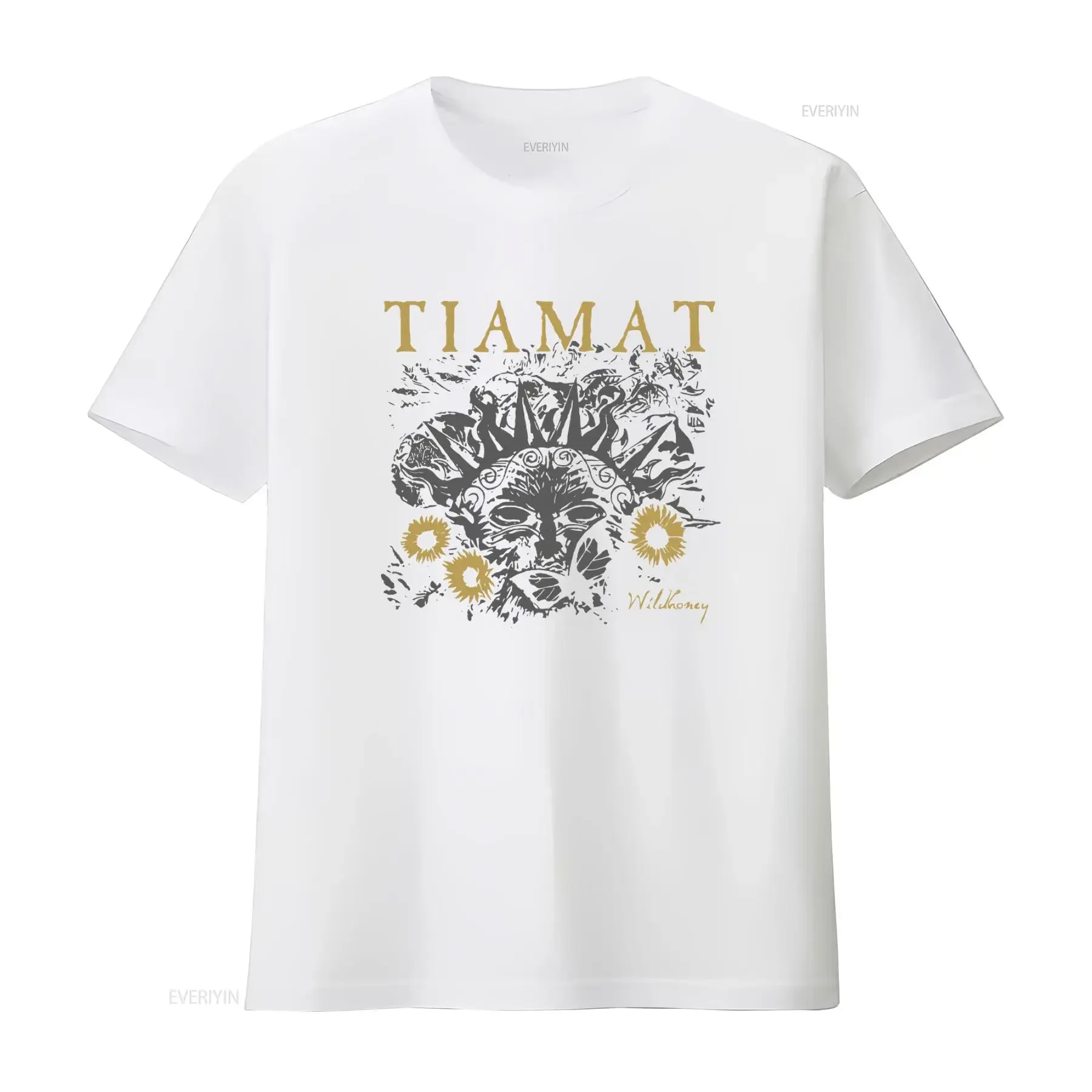 Фото Футболка с принтом Tiamat Wildhoney, уникальный дизайн, модная винтажная одежда в стиле стритвир, универсальная эластичная дизайнерская одежда. №1