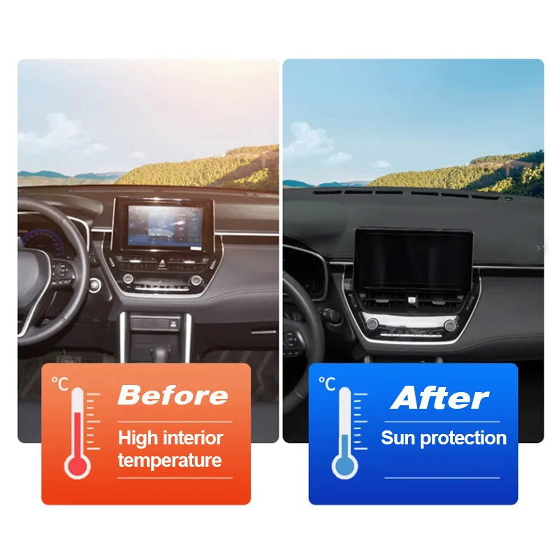 Для Toyota Corolla Cross 2022 2023 коврик для защиты приборной панели автомобиля от солнца