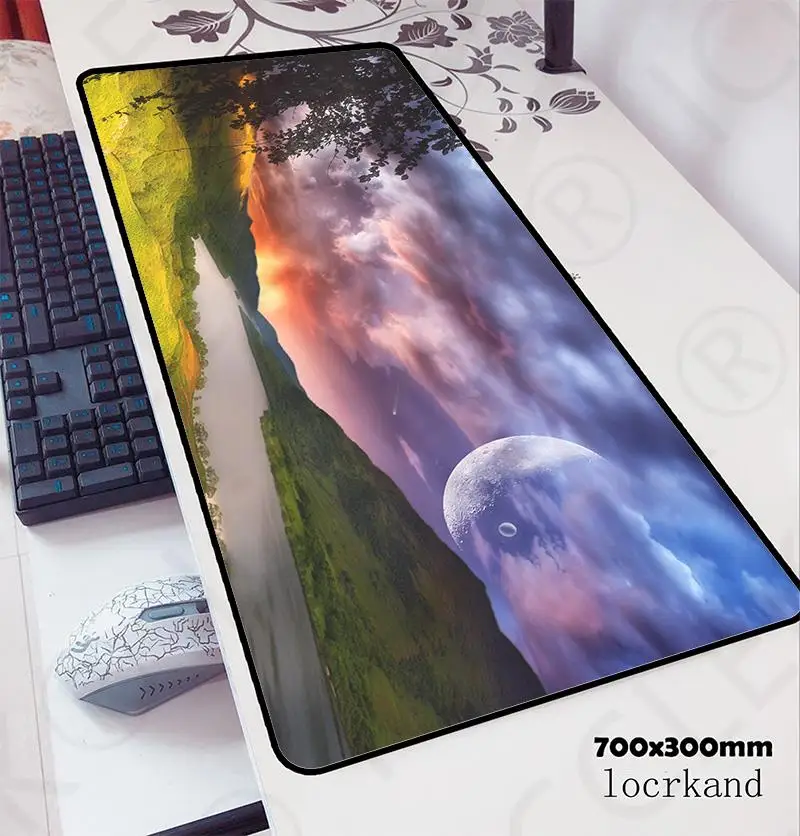 

Fantasy landscape 700*300*2MM Speed Professional Lock Edge Mouse Pad Mat Washable Gaming Personality Mousepad For LOL CSGO Gamer
