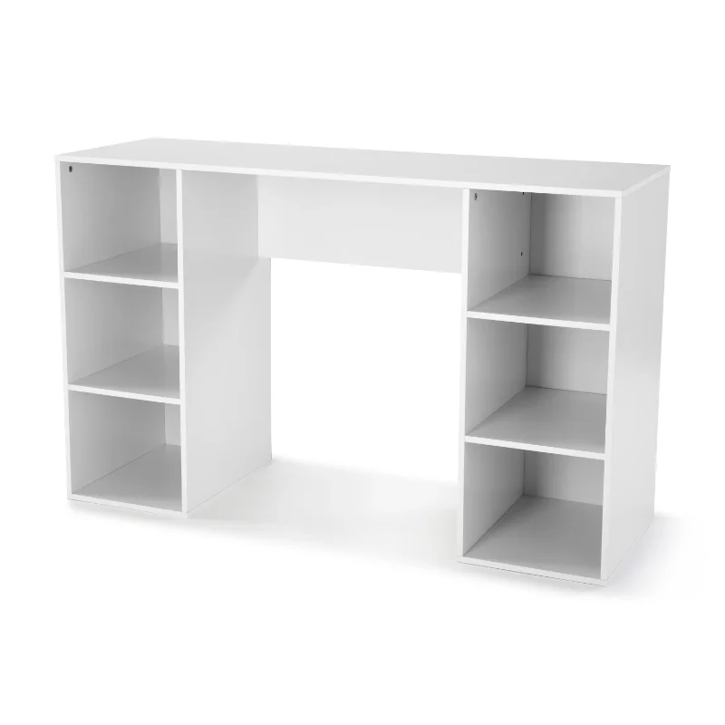 

Mainstays 6-Cube Storage Computer Desk, White
