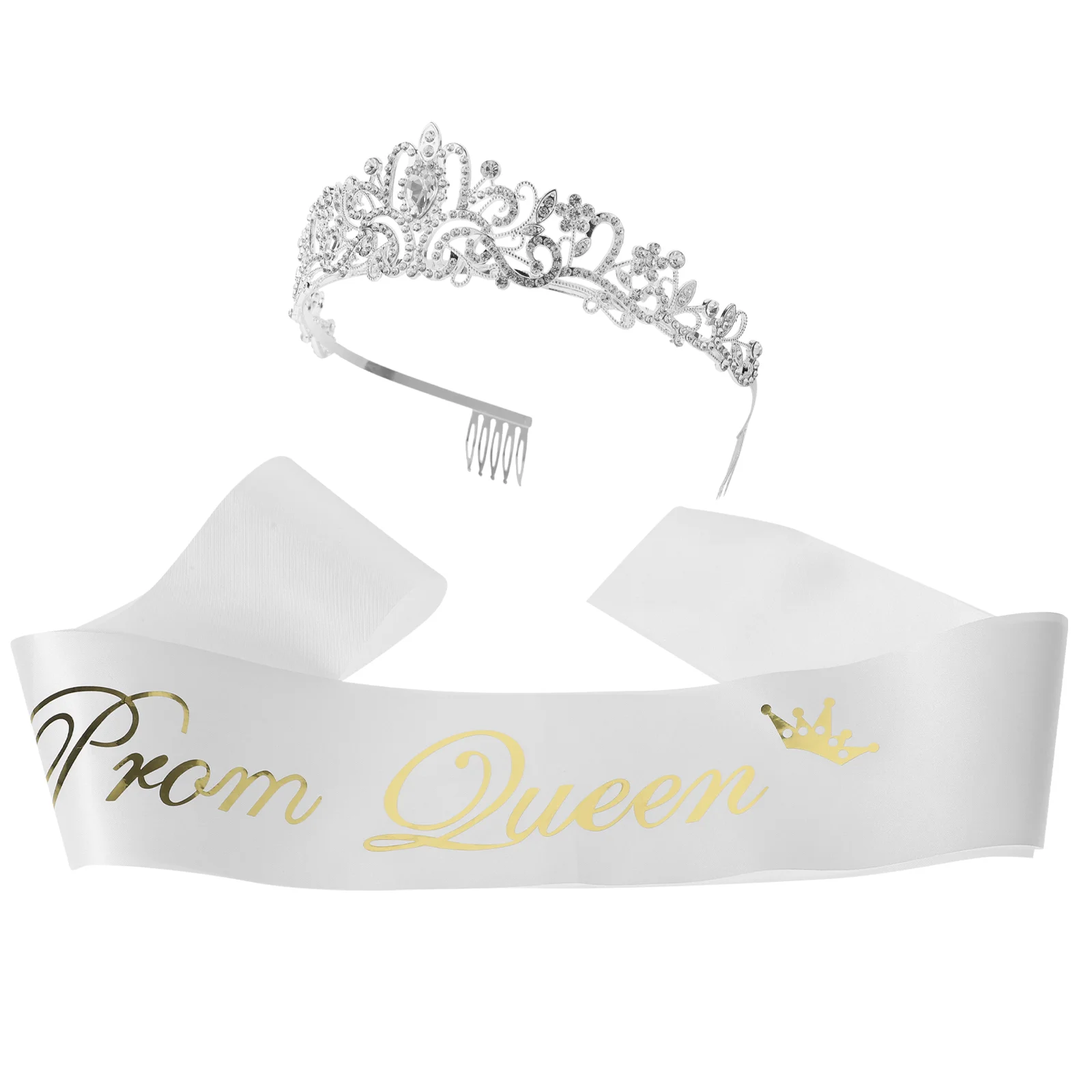 

Crystal Tiara Headband Graduation Party Accessories Rhineshtone Tiara Rhinestone Headband Prom Hair Accessories