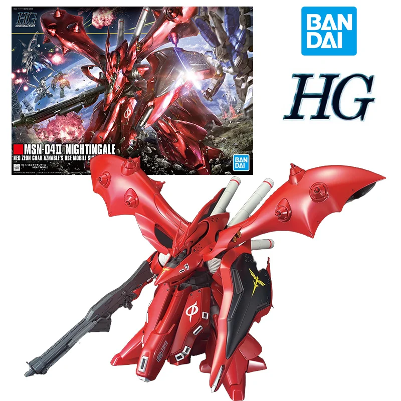 Bandai HG 1/44 MSN-04 II Nightingale 14 см аниме оригинальная экшн-фигурка Gundam модель комплект
