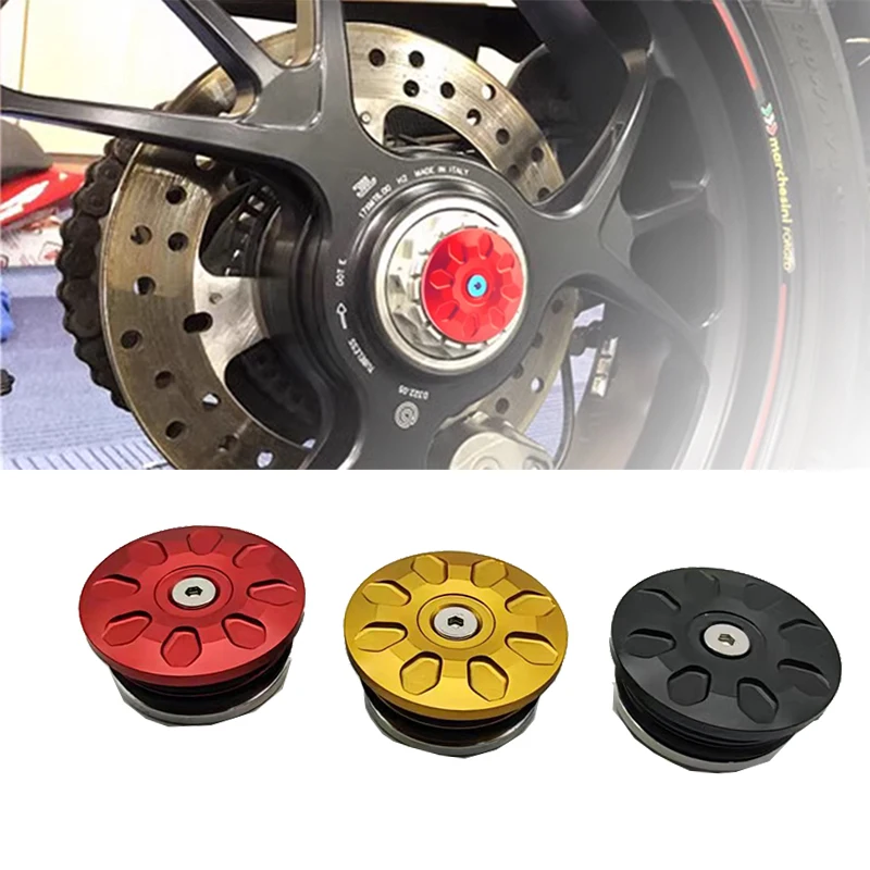 

Rear Axle Fork Cap For Ducati MONSTER DIAVEL 1098 V4 F3 F4 Nut Cover Wheel Axle Slider Screw Decoration Motorcycle Accessories