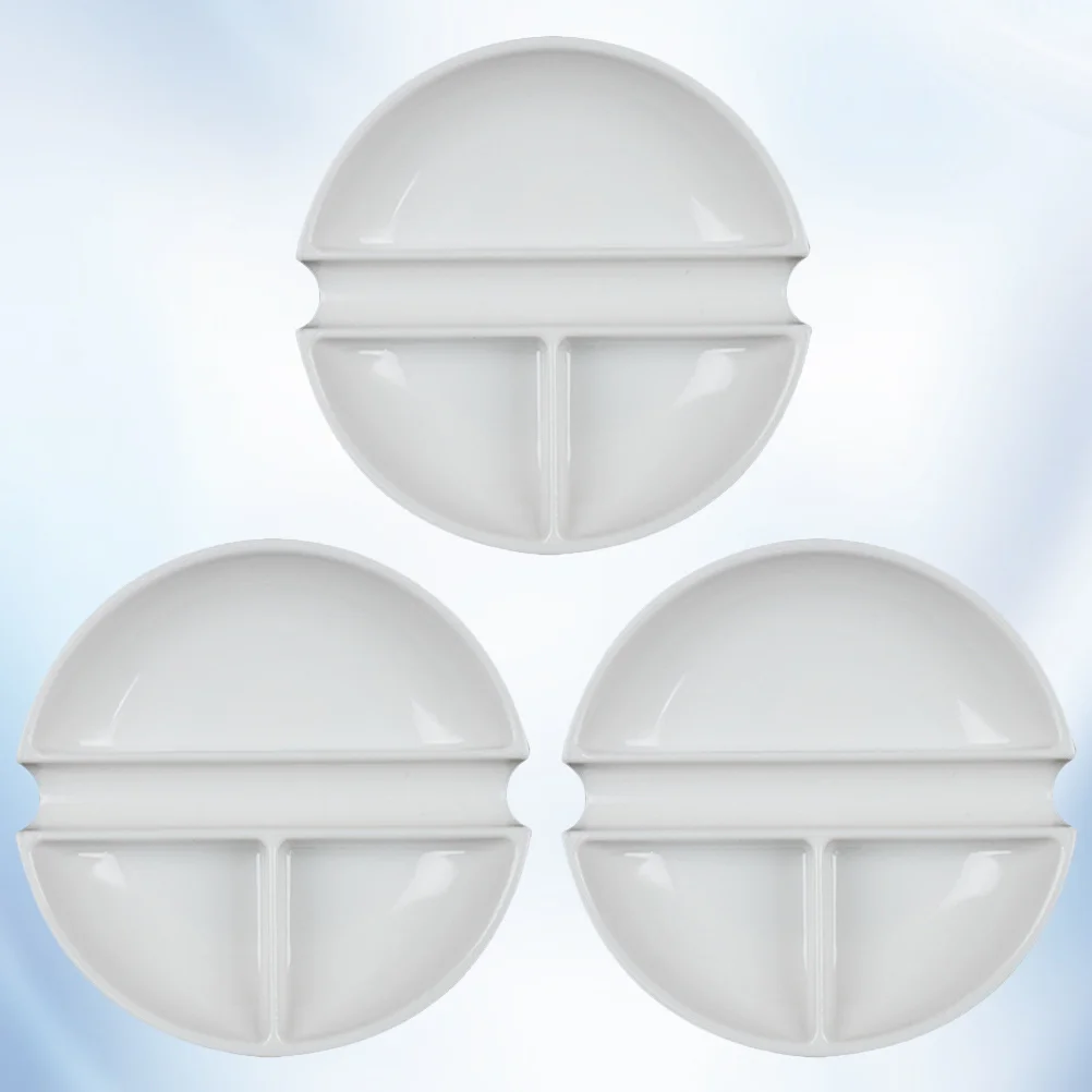 

3PCS Porcelain Palettes Round Pen Shelf for Home School