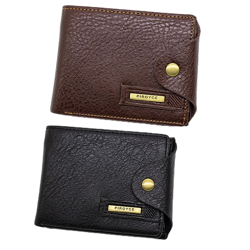 

Short Men's Wallet with Coin Pocket PU Leather Purse for Male Credit Card Holder Organizer