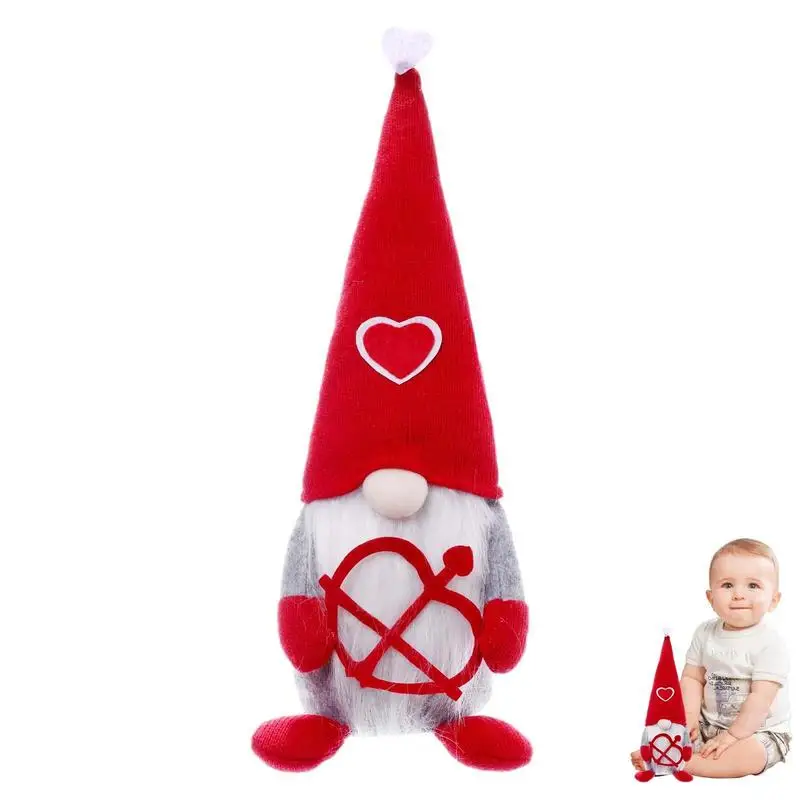 

Гномы на День святого Валентина, шведская кукла без лица, домашний стол, эльф, гномы, декоративные украшения, милые подарки на день Святого В...