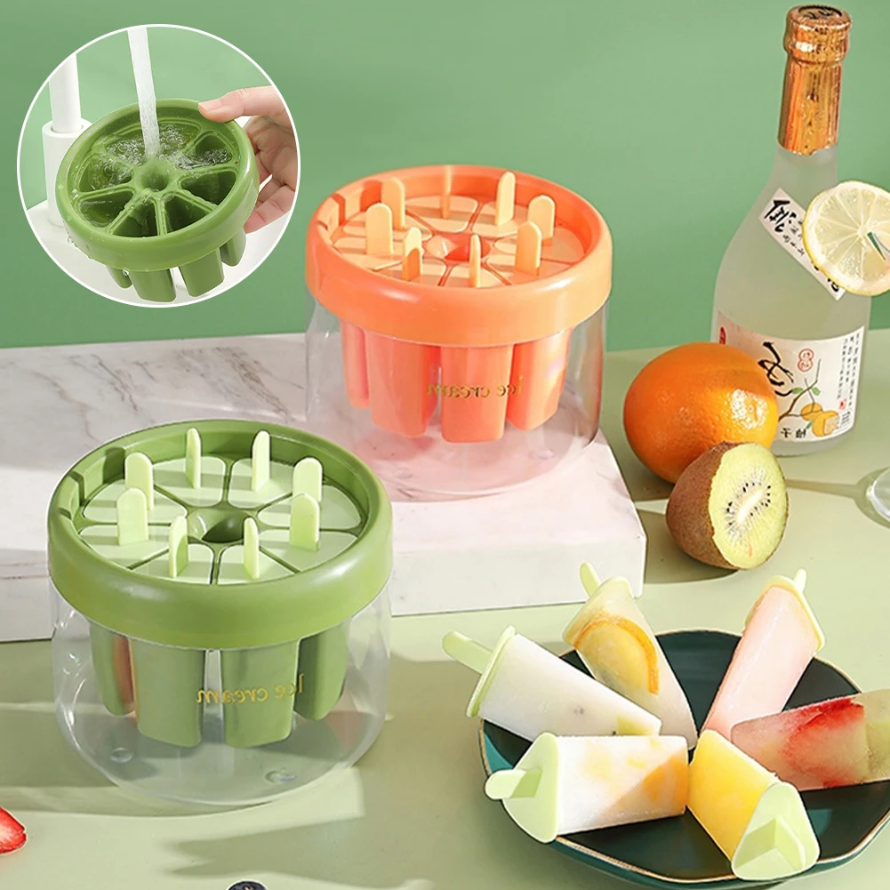 

Форма для мороженого, 8 ячеек, форма для льда ручной работы, форма для десерта, фруктового льда, лоток для льда «сделай сам», многоразовая форма для мороженого с палочкой, милые кухонные инструменты