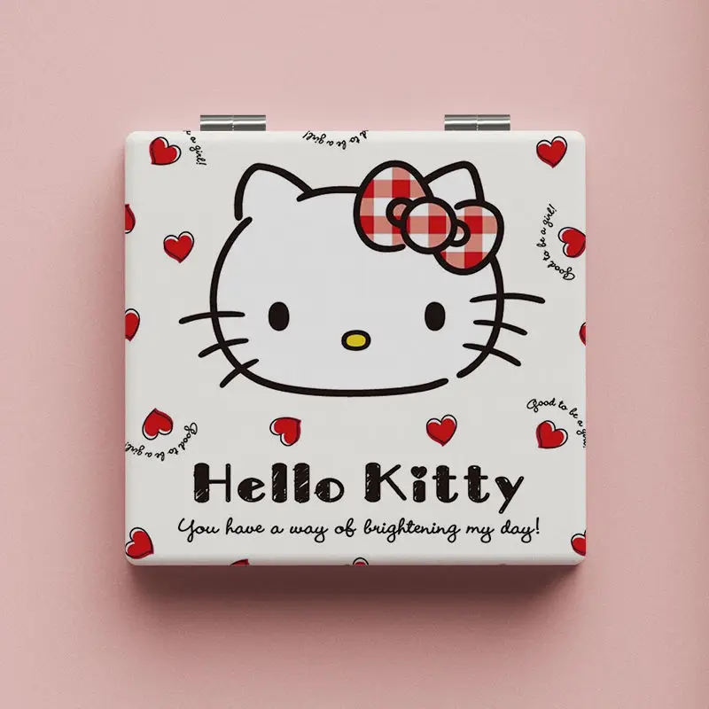 Портативное Мини-зеркало Hello Kitty Складное Двустороннее Зеркало Для Макияжа