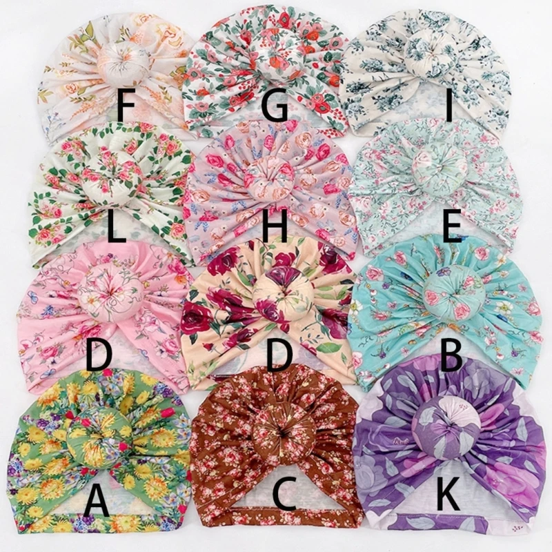 

Детская шапка унисекс, муслиновая шапка с узелком, мягкая шапка-тюрбан для новорожденных, ветрозащитные головные уборы для детей, модные ис...