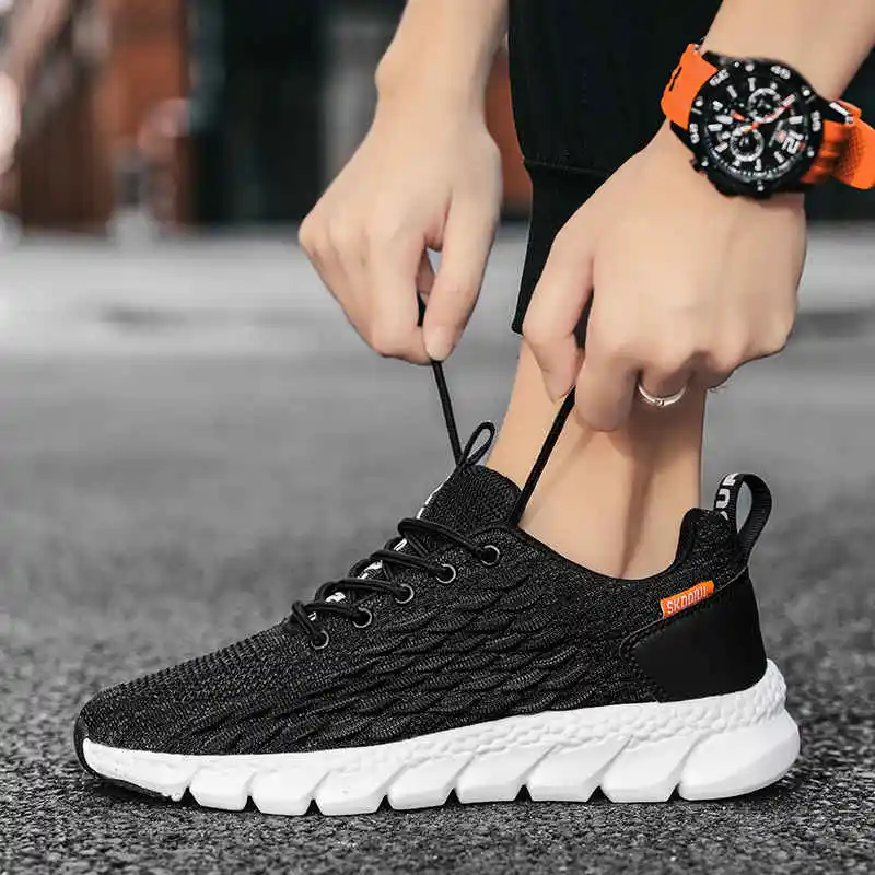 

Men's Sports Shoes Casual Size 43 Sneakers Without Laces Massive Soles Sport Shoes Mesh Men Running Shoes Sneakers Wedge Tennis