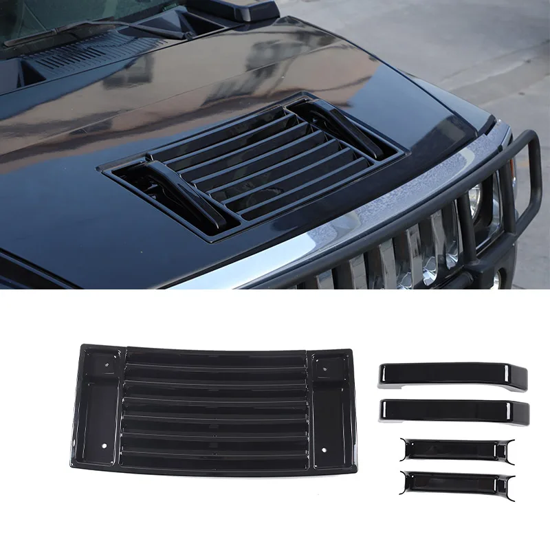 

Для Hummer H2 2003 2004 2005 2006 2007 2008 2009 ABS хромированная крышка капота, вентиляционная панель, ручки, накладка, аксессуары для модификации автомобиля