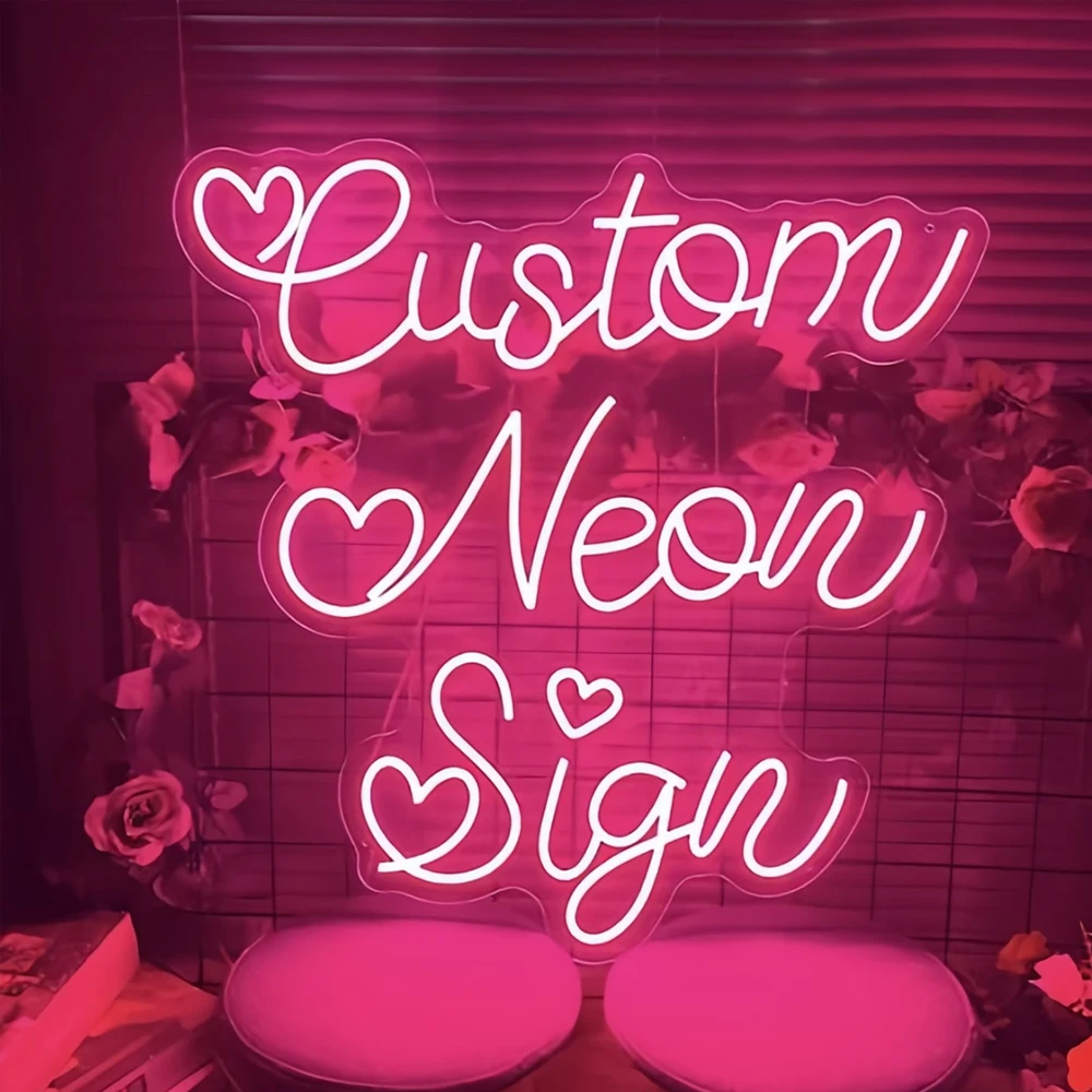 DIY частные фотообои с неоновыми надписями значок персонализированным именем